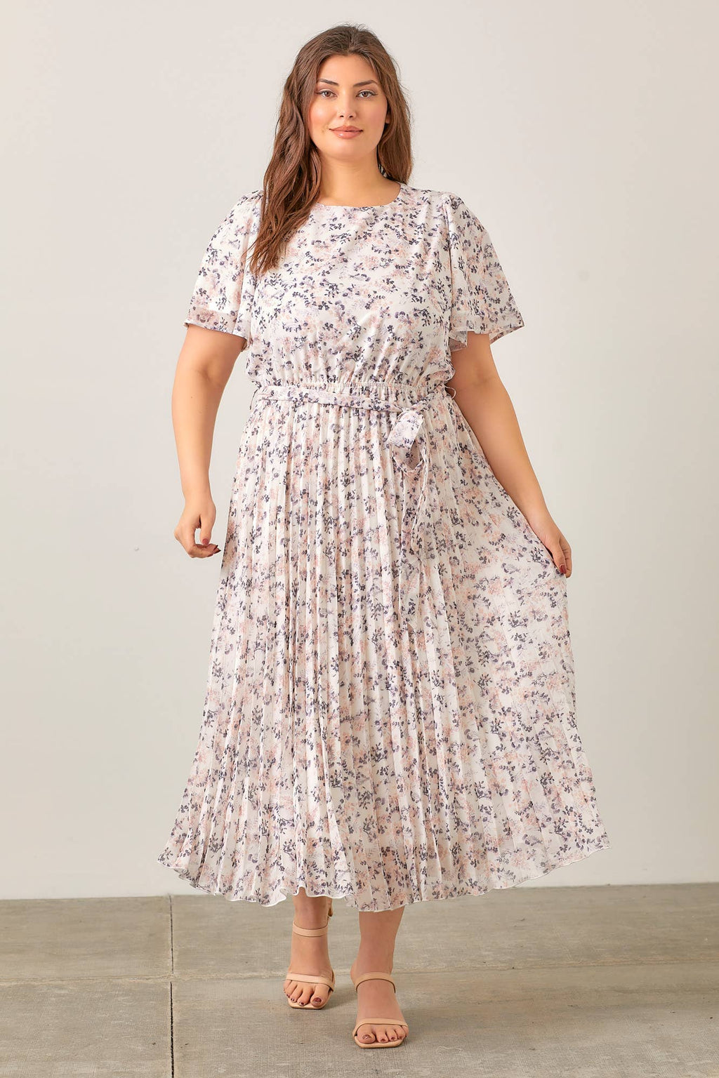 desiree midi dress Desirée Pleated Midi Dress (Plus) – Sunday Sparks Clothing Co