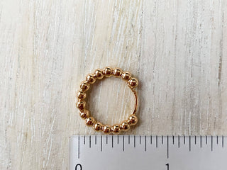 Beaded Hoop Earrings | Gold