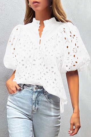 White Eyelet Blouse