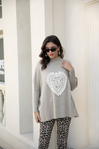 Lace My Heart Sweater