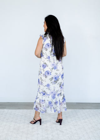 Stephanie Dress in Lilac Florals