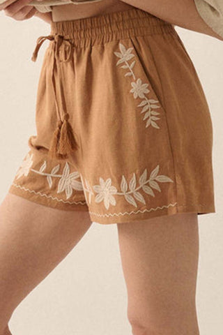 Boho Embroidered Shorts