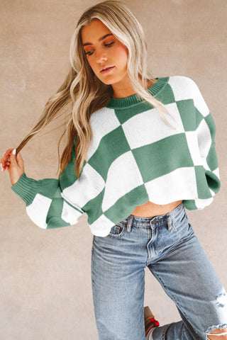 Ava Checkered Sweater