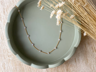 Sage & Pearl Necklace