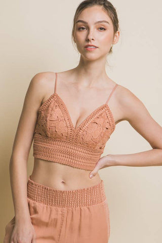 Festival Crop Top in Persimmon