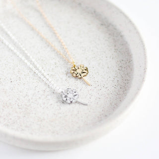 Dandelion Pendant Necklace | Gold