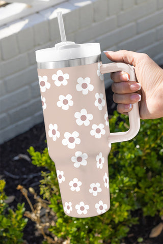 Modern Floret Tumbler | 40oz | Straw + Lid