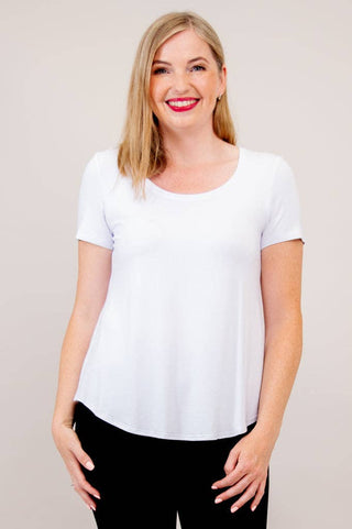 Tessa Bamboo Tee | White
