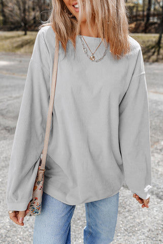 The Corduroy Sweatshirt | Ice Grey