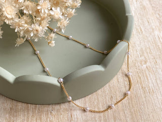 Sage & Pearl Necklace