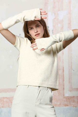 Susie Knit Tee with Arm Warmers