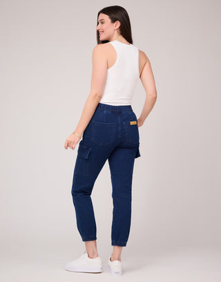 Malia Relaxed Jean Joggers in Iris