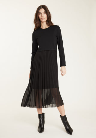 Georgette Pleated Midi Dress