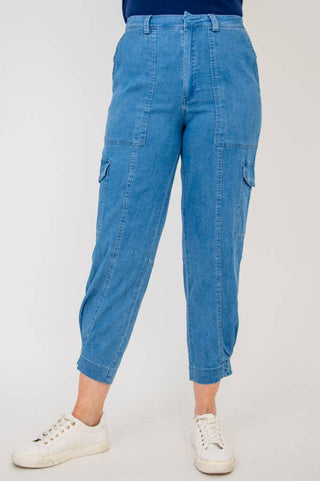 Steel Blue Sharon Pant, Tencel Denim: LARGE