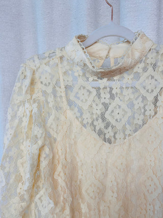 Cream + Lace Top