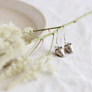 Strawberry Earrings | Silver