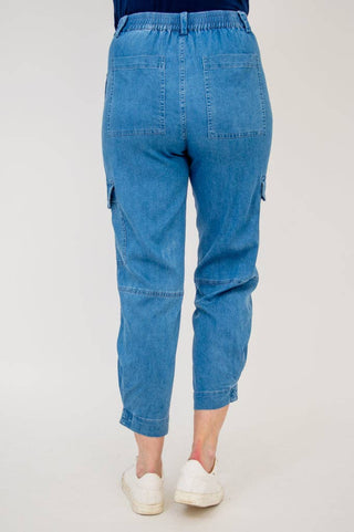 Steel Blue Sharon Pant, Tencel Denim: LARGE