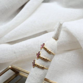 Light Gray Soumya Pink Tourmaline Ring