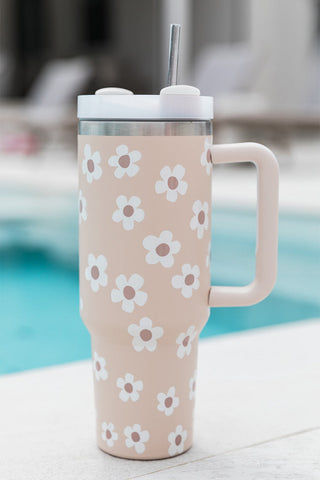 Modern Floret Tumbler | 40oz | Straw + Lid