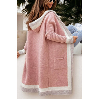 Rosy Brown Addison Longline Cardigan (Pink)