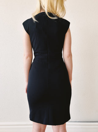 Tanya Office Midi Dress in Black