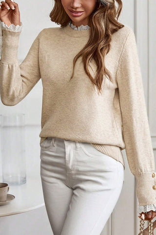 Tilda Lace Sweater | French Cream