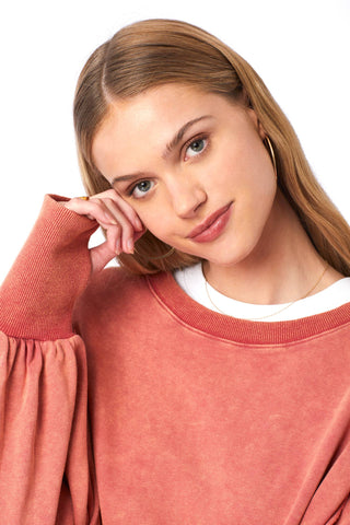 Light Coral Kylie Thumbhole Sweatshirt