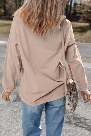 The Corduroy Sweatshirt | Apricot Cream