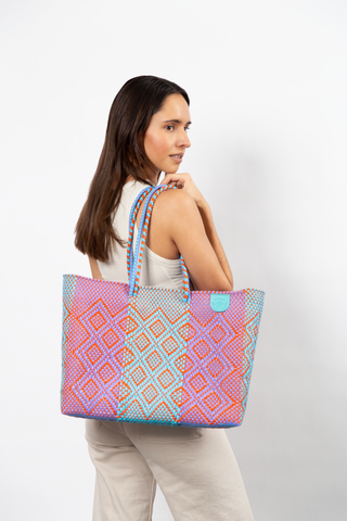 Sunset Woven Super Tote