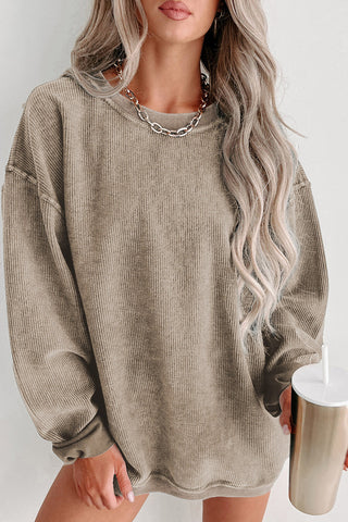 The Corduroy Sweatshirt | Taupe