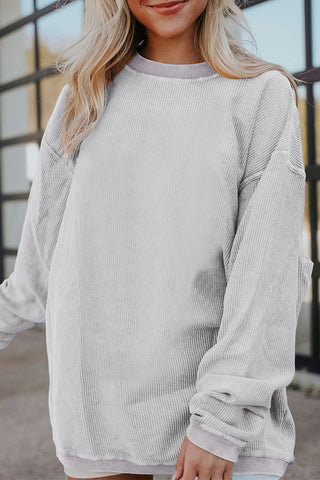 The Corduroy Sweatshirt | Ice Grey