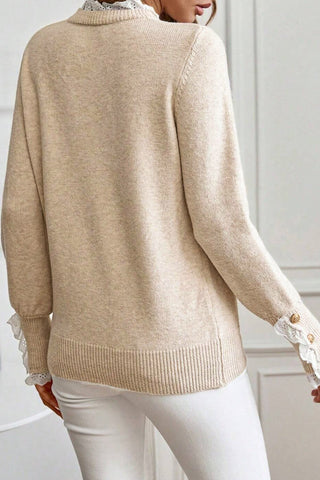 Tilda Lace Sweater | French Cream