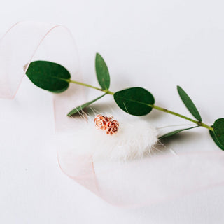 Lavender Belle Floral Studs in Rose Gold