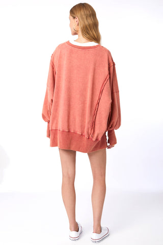 Misty Rose Kylie Thumbhole Sweatshirt