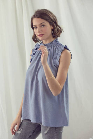 Gray The Meghan Blouse in Cornflower Blue