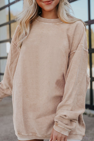 The Corduroy Sweatshirt | Apricot Cream