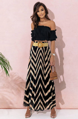 Thistle Shontelle Chevron Maxi Skirt