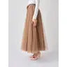 Light Gray Aislynn Tulle Skirt (Mocha)