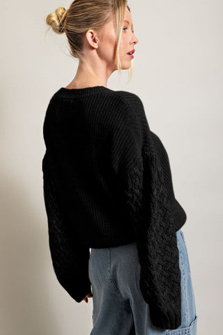 Black Ashley Knit Sweater