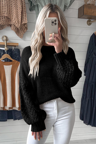 Dark Slate Gray Ashley Knit Sweater