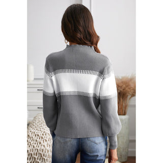 Light Gray Brenda Colourblock Sweater