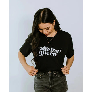 Light Gray Caffeine Queen T-Shirt (Black)