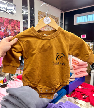 Little Locals Sweater Romper | Cognac Mustard