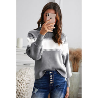 Light Gray Brenda Colourblock Sweater