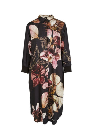 Viva Dress in Black Floral Mix