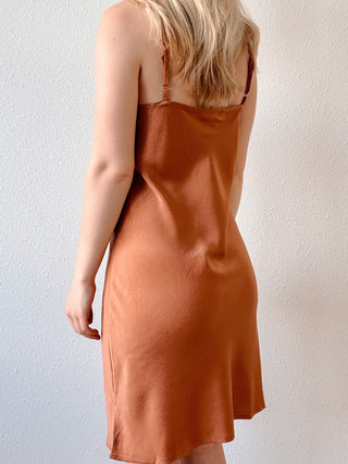 Camisole Lace Slip Dress in Mocha Dreams