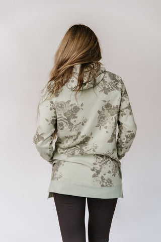 Light Gray Esmerelda Floral Hoodie