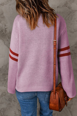 Dim Gray Evelyn Heart Sweater (Pop Pink)