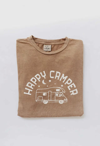 Happy Camper Retro T-Shirt in Honey Toast {pre-order}