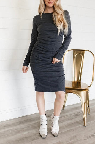 Better Than Basics Midi Dress in Smoke